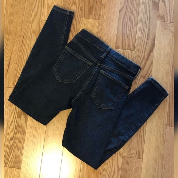 Topshop Blue Black Jamie Jeans (Size 25) - Picture 2 of 3